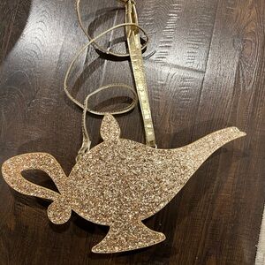 Aladdin Gold Glitter Genie Lamp Crossbody Vintage